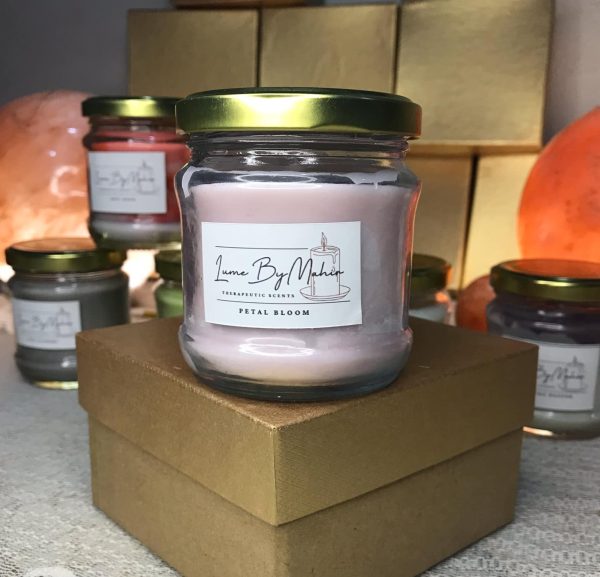 Petal Bloom Candle | Where Every Flame Blooms Like A Midnight Garden – Handmade Jasmine Sambac Soy Wax Candle – 100 Gram